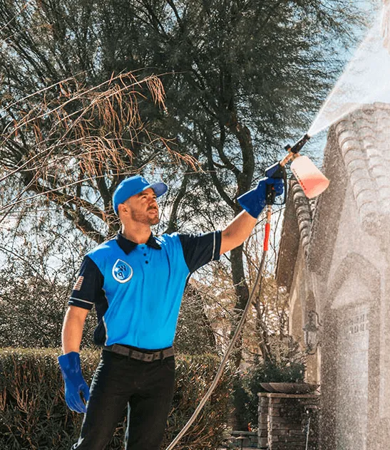 Wash Patrolman Washing a House in Paradise Valley